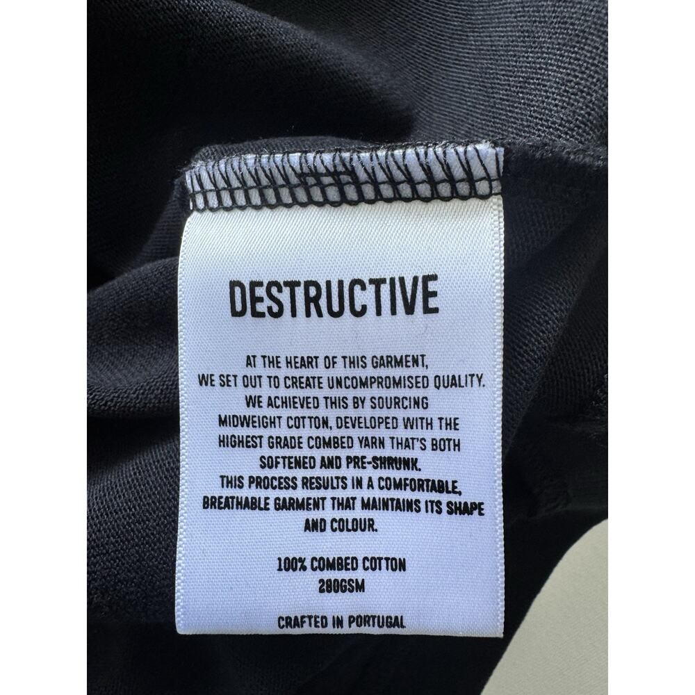 Destructive Cropped T-Shirt - Black L - Picture 7 of 8
